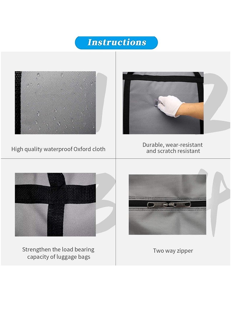 HomarKet Foldable Oversized Waterproof Storage Bag Organizer With Zips Grey 230L  - Image 5