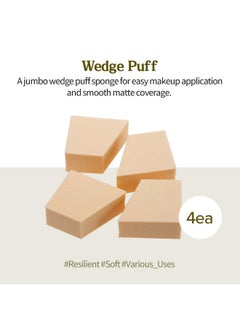 SKIN FOOD since 1957 SKINFOOD Wedge Puff Sponges Jumbo Size 12pcs - Blender Beauty Foundation Wedges Blending Sponge - Makeup Wedges - Multi Purpose Cosmetic Applicator Makeup Sponge Blender for Makeup & Concealer  - Image 2