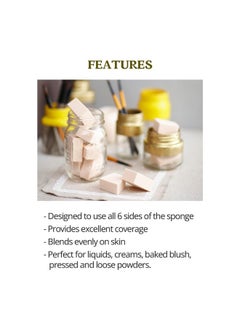SKIN FOOD since 1957 SKINFOOD Wedge Puff Sponges Jumbo Size 12pcs - Blender Beauty Foundation Wedges Blending Sponge - Makeup Wedges - Multi Purpose Cosmetic Applicator Makeup Sponge Blender for Makeup & Concealer  - Image 4