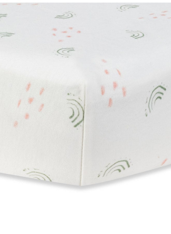Under The Nile Organic Cotton Playpen/Playard Sheet - Rainbow, 37" x 29" - Image 1