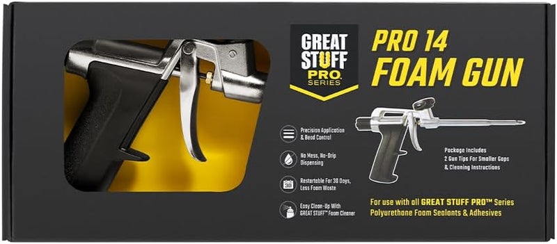Great Stuff Pro 14 Foam Dispensing Gun, Silver - Image 1
