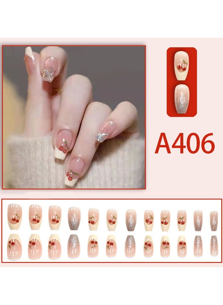 اضغط على أظافر 24 قطعة أظافر صناعية - Image 3