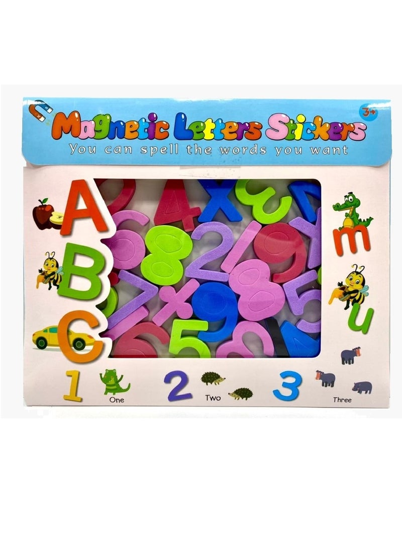 مجموعة ملصقات أرقام من إسفنج إيفا المغناطيسي