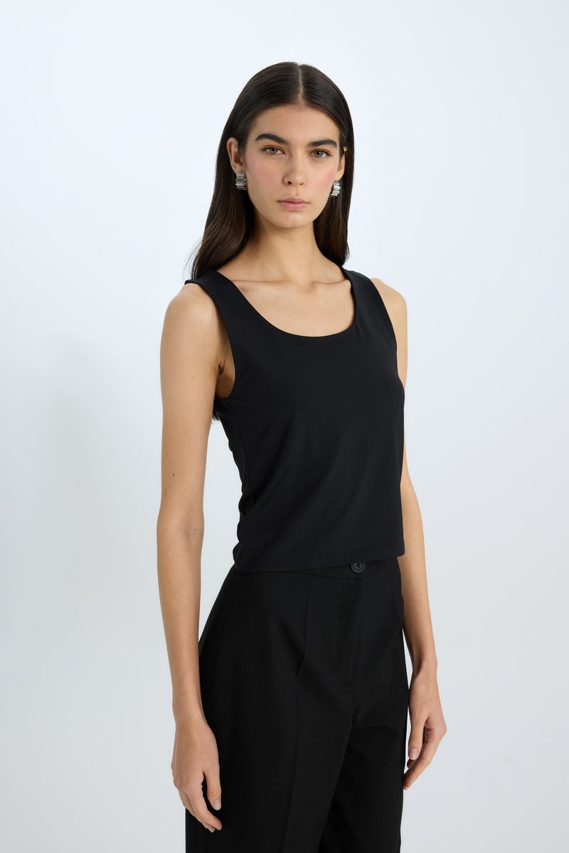 DeFacto Woman Slim Fit Basic Round Collar Sleeveless Tank Top  - Image 1