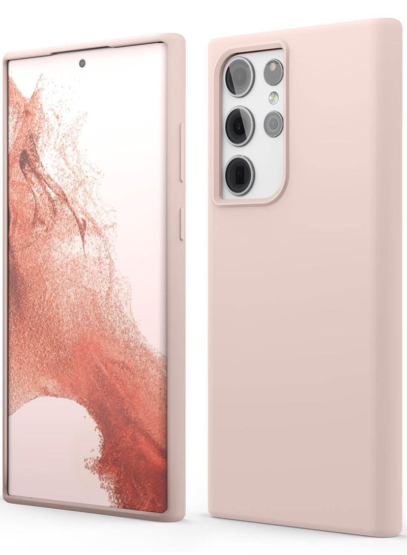 Elago Silicone for Samsung Galaxy S22 Ultra Case Cover - Sand Pink - Image 1