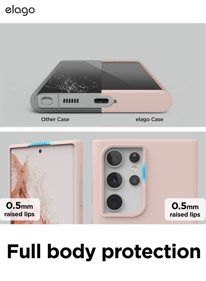 Elago Silicone for Samsung Galaxy S22 Ultra Case Cover - Sand Pink - Image 4