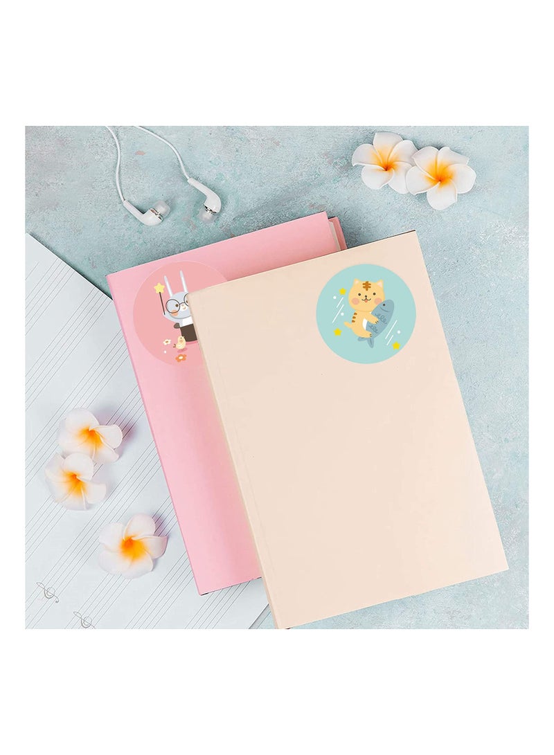 Zikra 1000 Piece Reward Stickers, Cartoon Animal Stickers Self-Adhesive Assorted Animal Stickers Educational Animal Stickers Colorful Cartoon Stickers for Children Parents Scrapbooks (Cat Rabbit) - Image 5