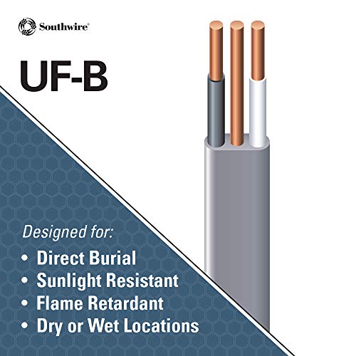 Southwire 13055921 25 ft. 12/2 Gray Solid CU UF-B W/G Wire - Image 3