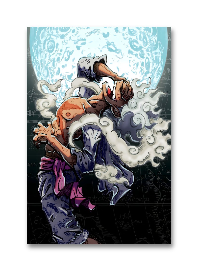 MODCLASS Wall Art Printed Canvas Frame one piece Luffy - Image 2