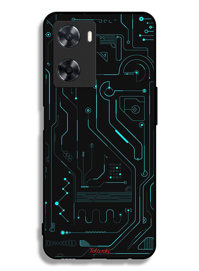 Tolwak Oppo A77s Protective Case Cover Digital Art Circuits Minimalism Multiple Display - Image 2