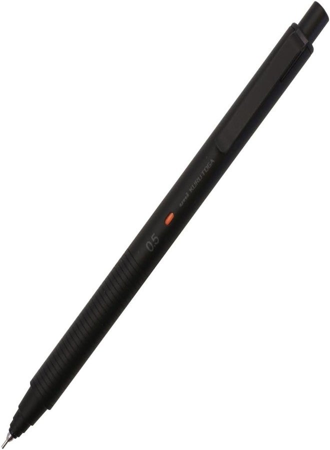 QULLITY Kuru Toga Metal 0.5mm Nocturne Black, Uni Metal Case + Uni Refill 0.5mm HB, Black slim pen case - Image 2