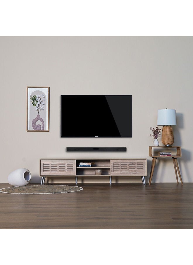 DANUBE HOME Ave Tv Cabinet Upto 75 Inches Entertainment Wall Tv Unit Wooden Tv Rack Stand Media Console Table For Living Room L 180x40x44.5 Cm Sonoma Oak  - Image 1