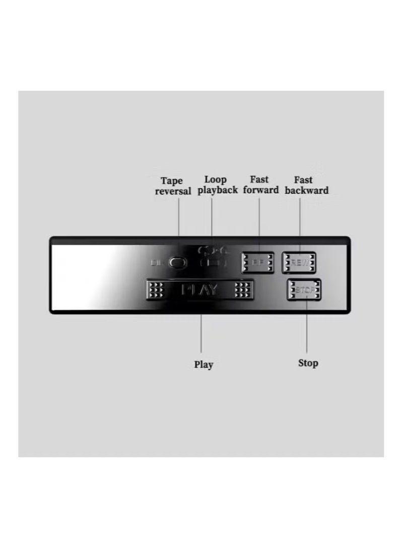 Outdoor Retro Nostalgic Radio Portable Cassette Tape Player Wireless BT Speaker With Play/Fast Forward/Rewind/Auto Flip Function - Image 3