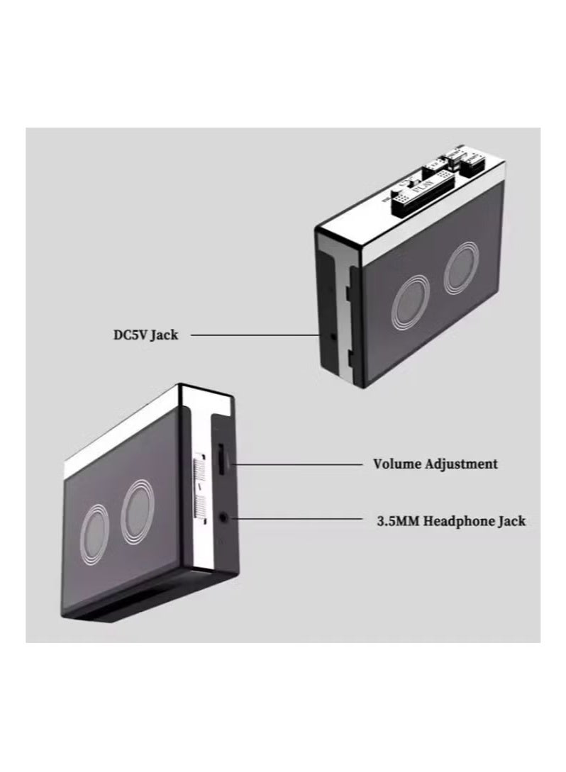 Outdoor Retro Nostalgic Radio Portable Cassette Tape Player Wireless BT Speaker With Play/Fast Forward/Rewind/Auto Flip Function - Image 5