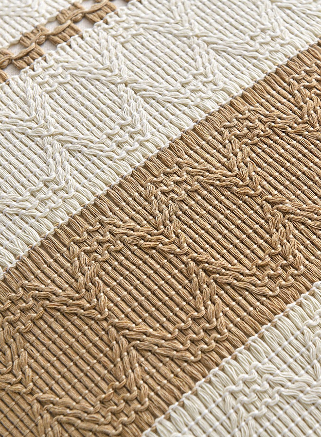 Fancy Homi مجموعة من 2 أغطية وسائد زخرفية عتيقة للكنبة، السرير والأريكة، نمط ساحلي بوهيمي وريفى، تصميم جمالي وحديث - 45x45 سم - بني فاتح - Image 4