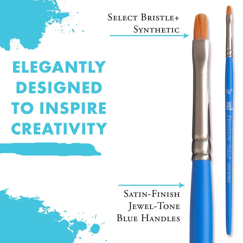 Princeton Select Artiste, Series 3750, Paint Brush for Acrylic, Watercolor and Oil, Lunar Blender, 1/8 Inch - Image 4