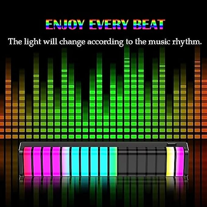 Excefore Interior Car Ambient Light Mini Interior Car Led Light With OnOff Button  Multicolors Sound Active Function TypecUsb Cable Vent Fixation With Clamp Rgb Ambient Lighting Kits Car Accessories - Image 3