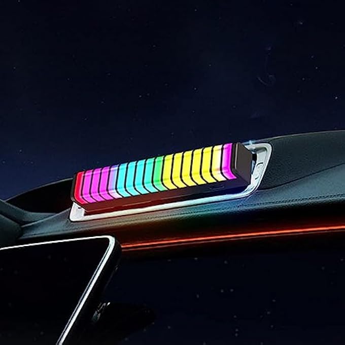 Excefore Interior Car Ambient Light Mini Interior Car Led Light With OnOff Button  Multicolors Sound Active Function TypecUsb Cable Vent Fixation With Clamp Rgb Ambient Lighting Kits Car Accessories - Image 2