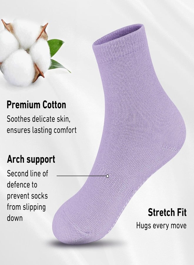 GRPSKCOS Baby Toddler Socks with Grip- 9 Pairs Anti-Skid Infant Socks for Crawling Walking Playing Non Slip Kids Boys Girls(05 Bright- 9 Pairs,0-6 Months) - Image 5