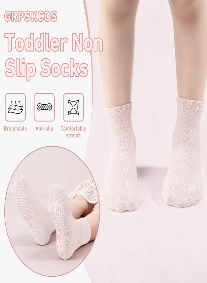 GRPSKCOS Baby Toddler Socks with Grip- 9 Pairs Anti-Skid Infant Socks for Crawling Walking Playing Non Slip Kids Boys Girls(05 Bright- 9 Pairs,0-6 Months) - Image 3