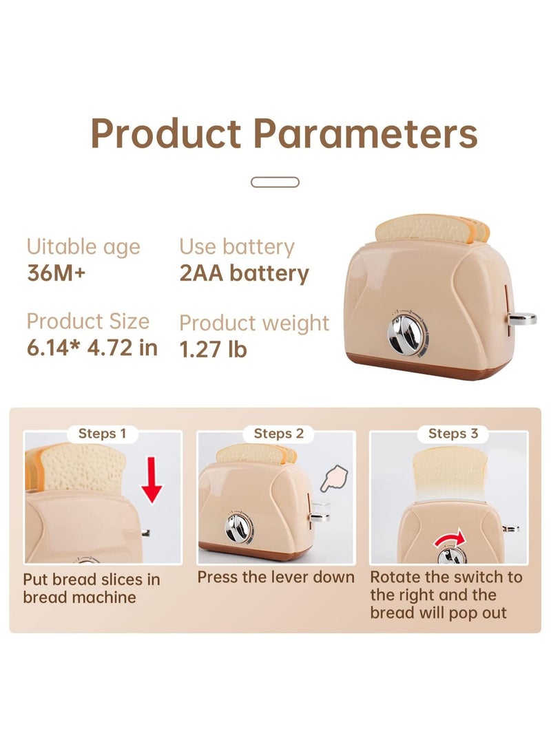 أكاليكس محمصة للأطفال-محمصة لعبة اللعب محمصة للأطفال المطبخ-تلعب محمصة مع المنبثقة نخب-مناسبة للأطفال 3 سنوات من العمر وما فوق - Image 2