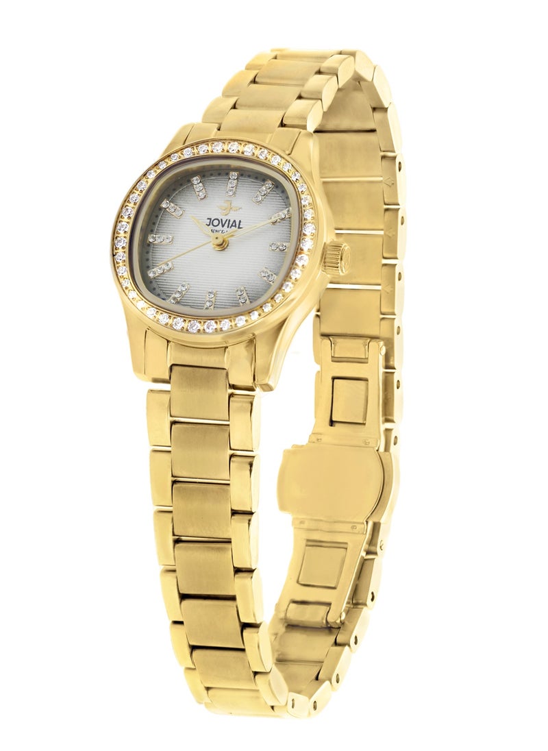 Jovial JOVIAL 5066LGMQ01ZE Women's Fashion Stainless Steel watch. 26mm, White  - Image 2