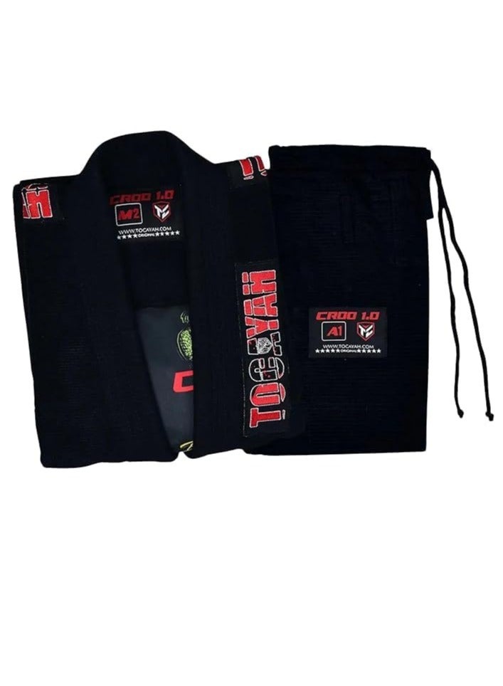 Tocayah Croco 1.0 Jiu Jitsu Gi For Kids – Ultra-Light Pearl Weave BJJ Gi Set with Free Belt, Pre-Shrunk 100% Cotton, Reinforced Stitching, Machine Washable – Training & Competition - Image 1