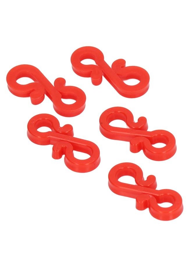 100pcs Christmas Light Clips Waterproof Frostproof Reusable Plastic S Hook Gutter Hooks String Light Hooks for Christmas Red