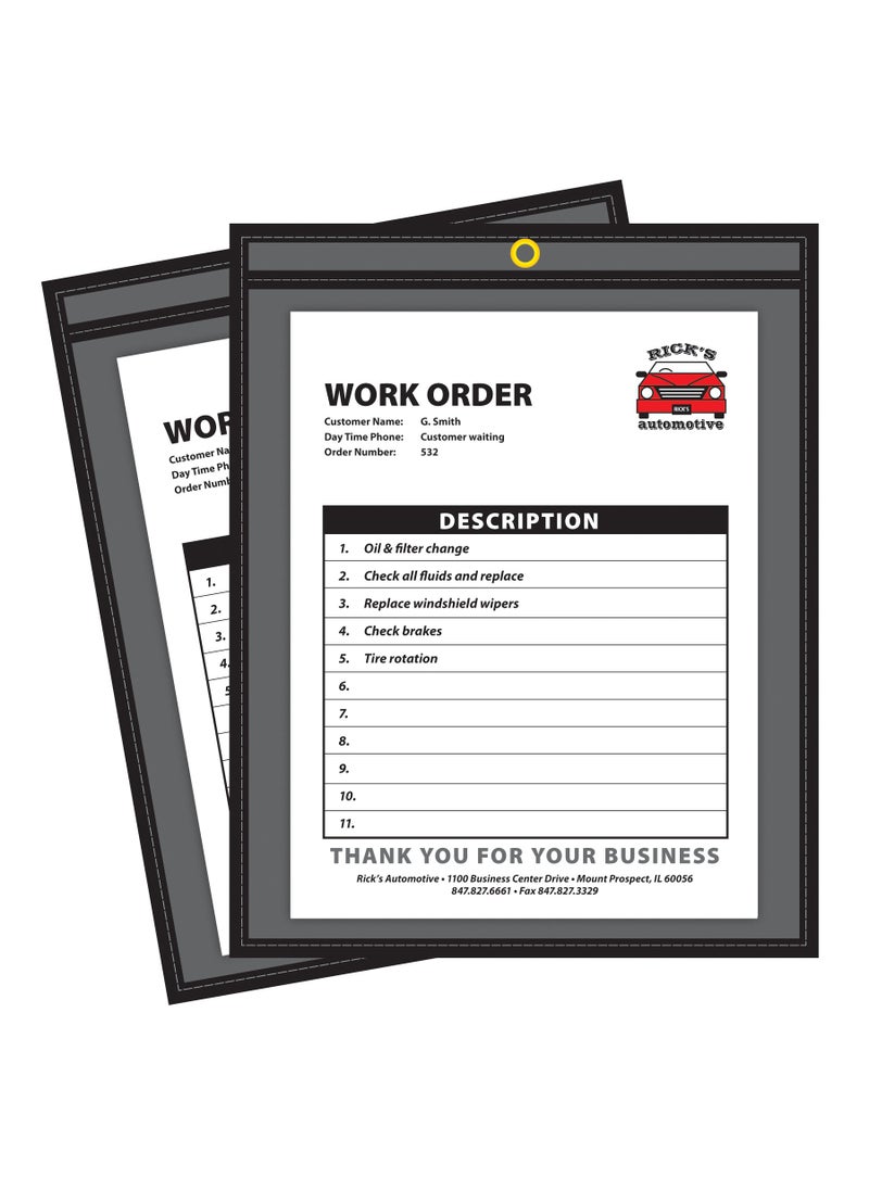 C-Line C-Line Shop Ticket Holders, Stitched, One Side Clear, 8-1/2" x 11", Box of 25 (45911)  - Image 2