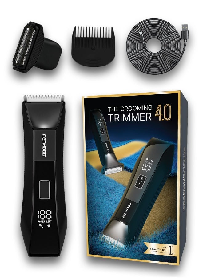 MENHOOD - MENHOOD Grooming Trimmer 4.0 | Full Body & Trimmer with Dual Head Foil Technology | Best Trimmer & Body Shaver for Men with Waterproof IPX7 Technology | USB-C Fast Charging | 150 Min Runtime | 4000k LED Spotlight & Power Status Display - Image 1