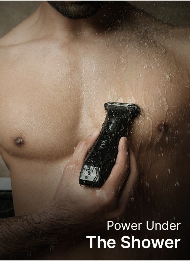 MENHOOD - MENHOOD Grooming Trimmer 4.0 | Full Body & Trimmer with Dual Head Foil Technology | Best Trimmer & Body Shaver for Men with Waterproof IPX7 Technology | USB-C Fast Charging | 150 Min Runtime | 4000k LED Spotlight & Power Status Display - Image 1