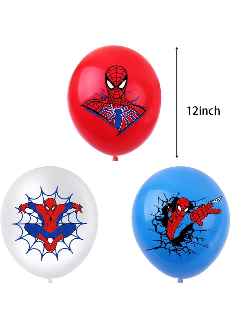 JAYATO Spiderman Theme Birthday Party Decoration Spiderman Pull Flag Cake Insert Balloon Spiral Charm Party Supplies - Image 3