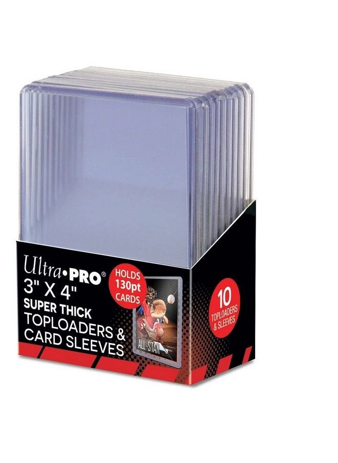 Ultra Pro 3 X 4 Super Thick 130Pt Toploader With Thick Card Sleeves 10Ct Multi Coloured 15281  - Image 2