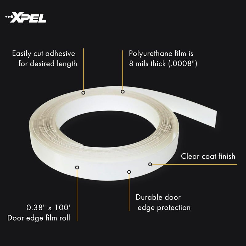XPEL Door Edge Guard Protection Film Roll, 3/8" x 100' - Car or Truck Doors, Protective Barrier Against Minor Scratches, Paint Chips, Door Edge Impact, and Dings - Prevents Damage and Possible Rust Wear resistant - Image 4