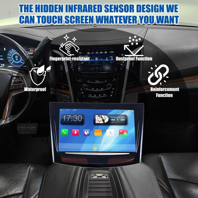 RANSOTO CUE Touch Screen Display for 2018-2021 Cadillac ATS, ATS-V, XTS, CTS, CTS-V, Escalade with Free Trim Tools - Image 3