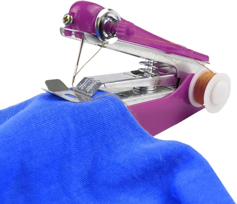 آلة خياطة محمولة يدوية زرقاء للإصلاح السريع للملابس للاستخدام المنزلي والسفر - Image 5
