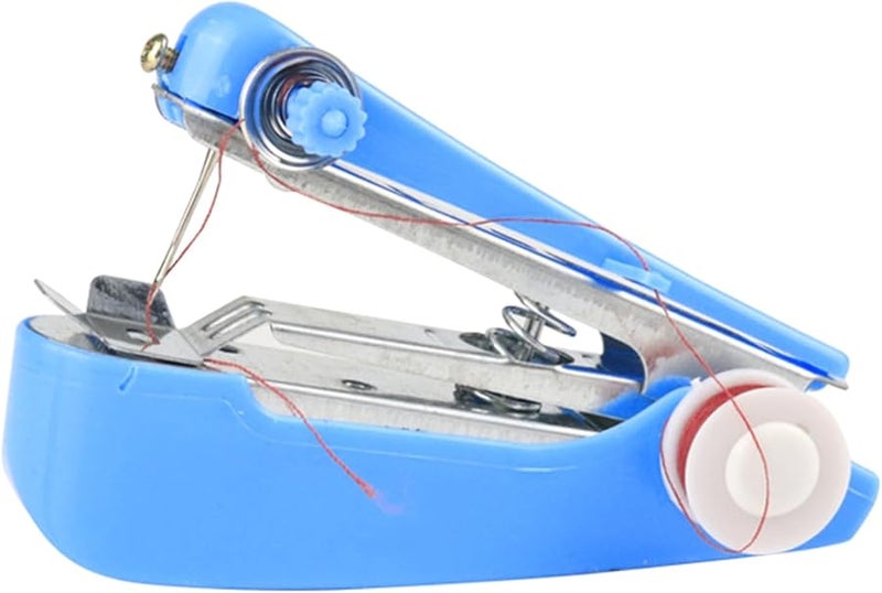 آلة خياطة محمولة يدوية زرقاء للإصلاح السريع للملابس للاستخدام المنزلي والسفر - Image 1