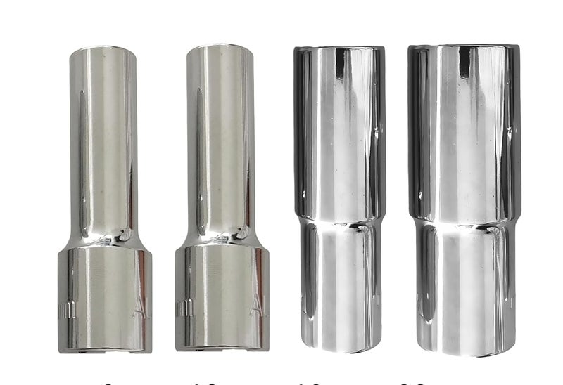 4 NEX 8mm + 13mm + 19mm + 22mm, 1/2" Drive Hex Long Chrome Vanadium Steel, Anti Rust, Heavy Duty Socket - Image 1
