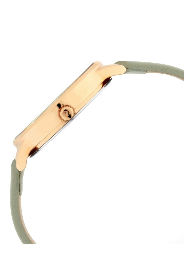 TITAN Titan Women's Precision Simplicity Watch: Green Gradient Dial with Leather Strap  - Image 3