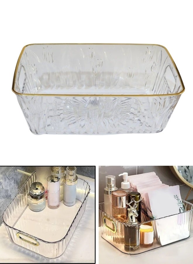 Modern Acrylic Makeup Organizer – Functional Bathroom and Desk Storage for Cosmetics, Skincare, Lipsticks, and Beauty Tools, Countertop & Dresser Friendly, 30*22*13cm - Image 1