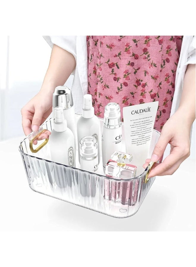 Modern Acrylic Makeup Organizer – Functional Bathroom and Desk Storage for Cosmetics, Skincare, Lipsticks, and Beauty Tools, Countertop & Dresser Friendly, 30*22*13cm - Image 3