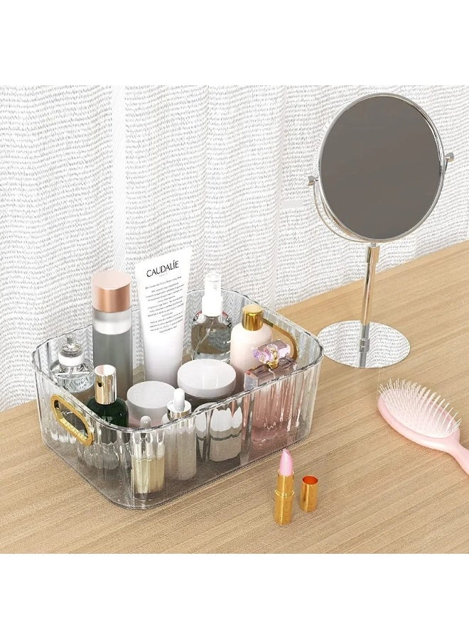 Modern Acrylic Makeup Organizer – Functional Bathroom and Desk Storage for Cosmetics, Skincare, Lipsticks, and Beauty Tools, Countertop & Dresser Friendly, 30*22*13cm - Image 4