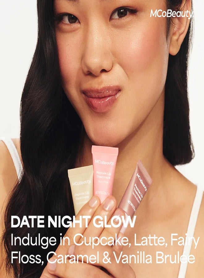 أم سي أو بيوتي مجموعة MCoBeauty Sweetheart للعناية بالشفاه بالببتيدات - مجموعة ملمع شفاه ومرطب وملون شفاه بالببتيدات - مجموعة هدايا Juicy Lip Glaze مع الببتيدات وزبدة الشيا للشفاه الجافة، برائحة حلوة، عناية بالشفاه خالية من القسوة - Image 4