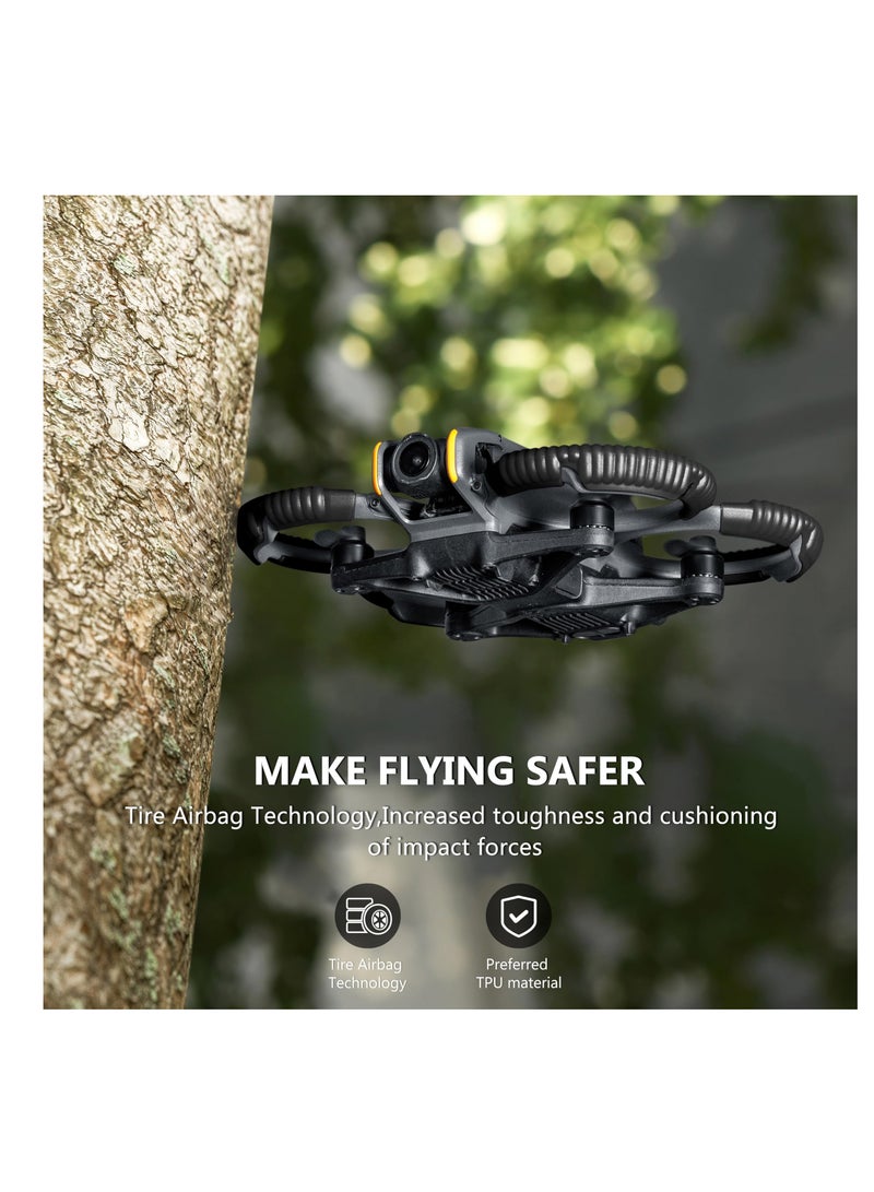 Excefore Propeller Guard Protector for DJI Avata 2, Drone Protective Bumper, Anti-Collision Shockproof Prop Protector for DJI Avata 2, Drone Accessories, Protection Guard Bar, Black - Image 3