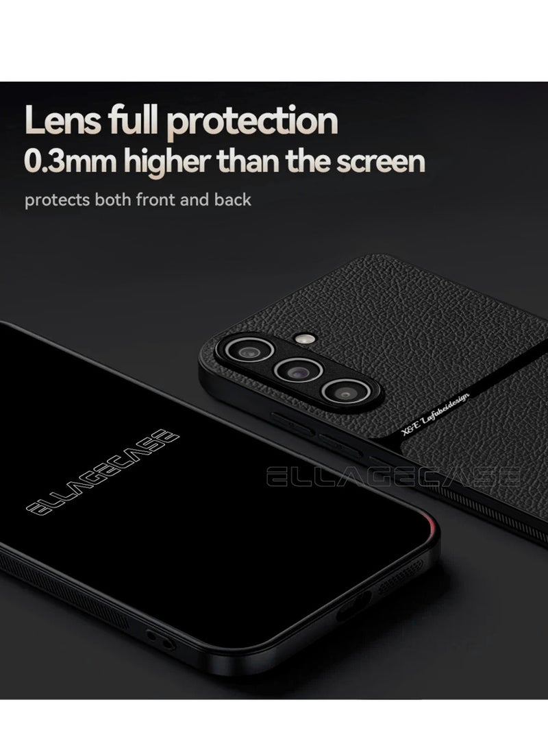 ELLAGECASE حافظة درجة رجال الأعمال لهاتف سامسونج جالكسي S24 بلس، رفيعة للغاية، مع لوحة مغناطيسية مدمجة، شحن لاسلكي، مقاومة للصدمات، حماية كاملة لعدسة الكاميرا - Image 3