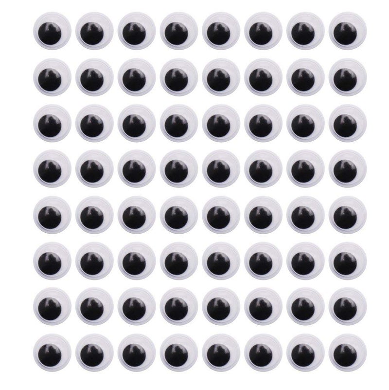 Decora 1000 Pieces 15mm Round Wiggle Googly Eyes with Self-Adhesive for Scrapbooking and Crafts - Image 1