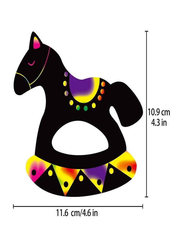 LOKIPA Christmas Scratch Paper Art Set, 80 Pieces Magic Rainbow Scratch Off Cards Ornaments for Kids Christmas - Image 3