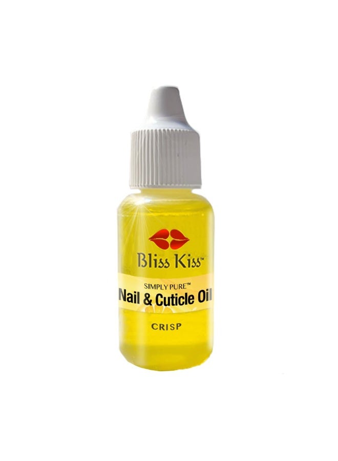 Bliss Kiss | Crisp Fragrance | Nail Oil Cuticle Dropper w/Vitamin E & Jojobaâ¤Nail Strengthener Nail Growth Serum for Brittle Peeling Breaking Thin Nails | 0.5oz | - Image 1