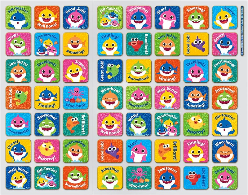 Paper Projects 017030041 Baby Shark Potty Training Includes 56 Sparkly Stickers  Colourful Chart is WipeClean Blue 297cm x 42cm - Image 5