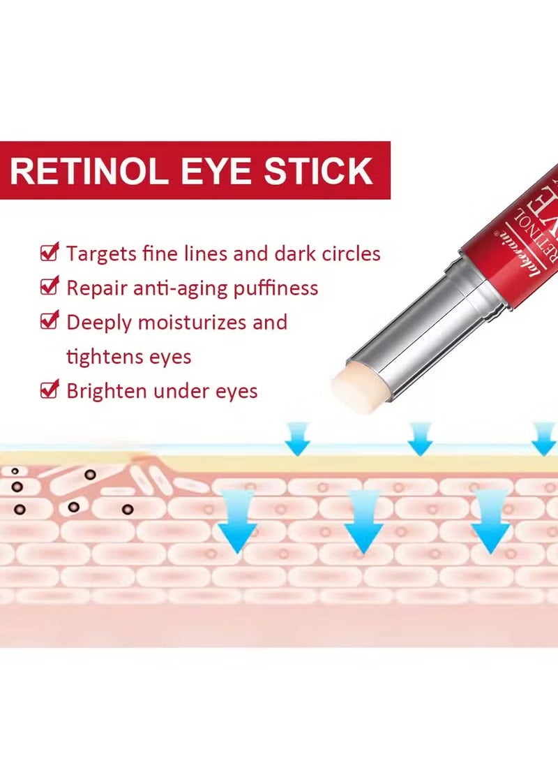 lakerain Retinol Eye Stick Lightening Dark Circles Firming Skin Instant Eye Repair Stick for Eyes Care - Image 2